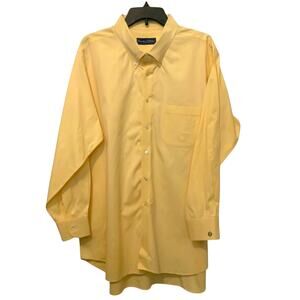 Executive Collection Tom James Dress Shirt Yellow Mens XXL